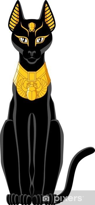 Egyptian Cat Tattoos, Vector Painting, Egypt Cat, Egyptian Cats, Elephant Coloring Page, Egyptian Cat, Cat Vector, Egyptian Symbols, Egypt Art