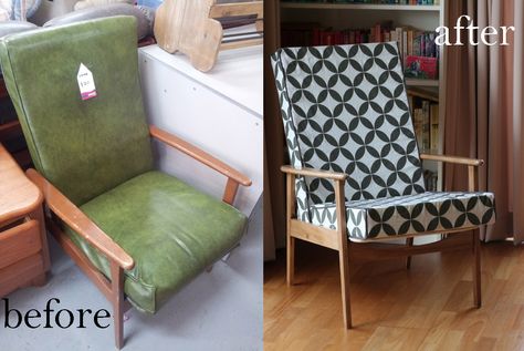 Old Armchair Makeover, Old Wooden Chairs Makeover, Mid Century Armchair Makeover, Retro Armchair Makeover, Armchair Restoration, Retro Chair Makeover, Arm Chair Makeover, Mid Century Chair Makeover, Armchair Makeover