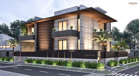 Bekijk dit @Behance-project: 'Corner House at Shastri Nagar' https://www.behance.net/gallery/69495657/Corner-House-at-Shastri-Nagar Banglow Elevation, Corner Elevation Design, Small House Elevation Design, House Design Exterior, Modern House Facades, Modern Exterior House Designs, Duplex House Design, Corner House, Bungalow House Design