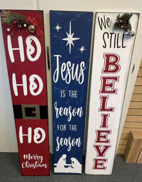 Long Christmas Signs, Christmas Welcome Sign Front Door, Christmas Porch Signs Wood Diy, Christmas Porch Boards, Busniss Ideas, Christmas Door Signs Front Porches, Christmas Welcome Signs Front Porches, Christmas Welcome Signs, Christmas Signs Wood Front Porches