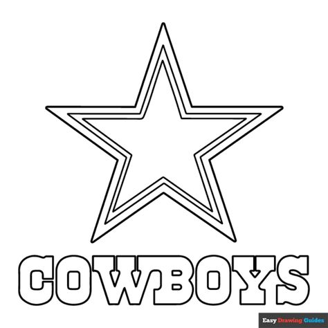 Free Dallas Cowboys Logo Coloring Page for Kids Dallas Cowboys Coloring Pages, Easy Drawing Guides, Cowboys Logo, Dallas Cowboys Logo, Drawing Guides, Kids Print, Printable Coloring Sheets, Drawing Tutorial Easy, Coloring Tutorial