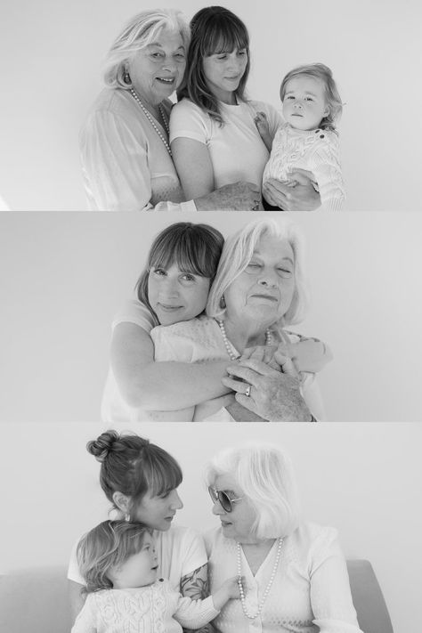 Generations Photoshoot Ideas, Generational Photoshoot Ideas, Grandma Mommy And Me Photo, 4 Generations Photo Ideas, 3 Generations Photoshoot, 3 Generation Photoshoot Ideas, Mom Daughter Grandma Photoshoot, 4 Generations Photo Ideas Mothers, 3 Generations Photography