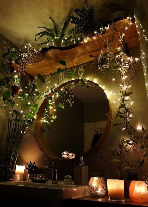 Fairy Wonderland, Mystical Fairy, Fairy Lights Decor, Fantasy Rooms, Boho Bathroom, Cozy Room Decor, Hus Inspiration, Dreamy Room, Room Makeover Bedroom