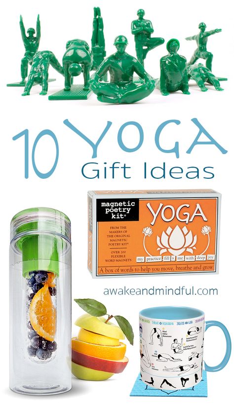 10 awesome and fun yoga gift ideas for yogis and beginners. These gifts are useful, creative, and will be loved by any yoga enthusiast. #giftideas Yoga Gifts Ideas Diy, Yoga Gifts Ideas, Meditation Essentials, Yoga Items, Yoga Christmas Gifts, Yoga Accessories Gift Ideas, Gifts For Yoga Lovers, Magnetic Poetry, Yoga Party