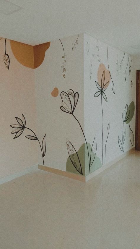 Wall Murals Diy, Creative Wall Painting, Desain Quilling, Diy Wall Painting, Room Wall Painting, Wall Painting Decor, Small Hallway, Wall Murals Painted, Hallway Ideas Entrance