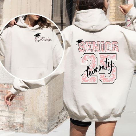 School Sweatshirts Designs, Senior Shirt Designs, Senior Hoodies, Back School, Class Of 2025, Teacher Sweatshirt, School Class, Soft Air, Hoodie Design