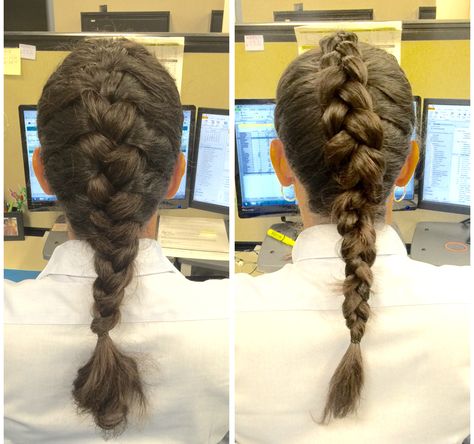 French Braid vs Dutch Braid French Braid Vs Dutch Braid, Dutch Braid Curly Hair, Dutch Vs French Braid, Braid Curly Hair, Hair Doos, Dutch Braid Hairstyles, Dutch Braids, French Braids, Pigtail Hairstyles