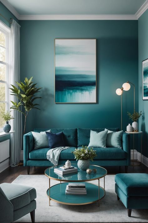 21 Modern Teal Living Room Design Ideas – The Dear Lab Teal Green And Grey Living Room, Deep Teal Living Room Ideas, Teal And Wood Living Room, Teal Sofa Living Room Ideas, Turquoise Couch Living Room Ideas, Teal Sofa Living Room Decor, Dark Teal Sofa, Teal Living Room Color Scheme, Teal And Grey Living Room