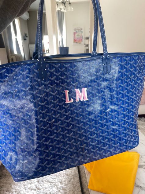 Added my initials to this goyard tote for $100!!!! Goyard Initials, Goyard Tote, Bag Names, Goyard Bag, Bag Collection, Women Leather, Large Tote, Leather Handbag, Luxury Items