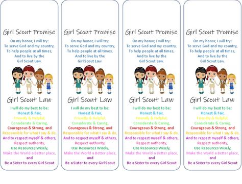 Girl Scout Promise & Law Bookmark Girl Scout Promise And Law Printable, Leaf Structure And Function, Count On Me Lyrics, The God Delusion, Girl Scout Promise, Scout Law, Girl Scout Law, Serving God, Girl Scout Activities