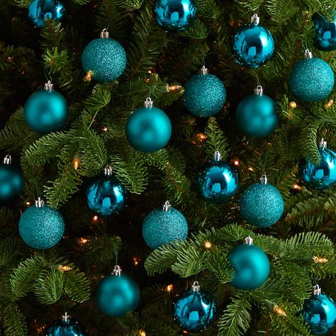 Teal Christmas Decorations, Teal Christmas Tree, Turquoise Christmas Tree, Teal Christmas, Coastal Christmas Tree, Turquoise Christmas, White Christmas Ornaments, Shatterproof Ornaments, Candy Christmas Decorations