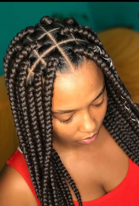 Box Braids Hairstyles 2023, Braids Hairstyles 2023, Red Knotless Braids, Beautiful Box Braids, Red Knotless, Short Hair Twist Styles, Latest Hair Braids, Cornrows Natural Hair, Medium Hair Braids