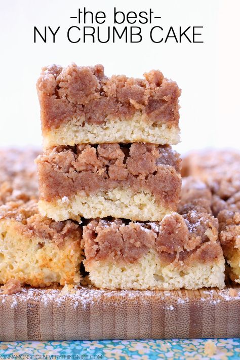 New York Crumb Cake, Crumb Coffee Cakes, Crumb Cake Recipe, Coffee Cake Recipes, Crumb Cake, Yellow Cake, Cupcake Cake, Savoury Cake, Cake Toppings