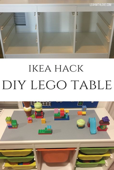 ikea hack Kids Lego Table, Ikea Lego Table, Lego Tables, Diy Lego Table, Lego Table Ikea, Lego Hacks, Lego Table Diy, Diy Vanity Mirror, Lego Organization