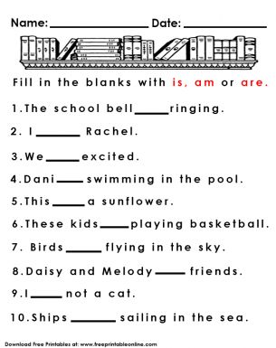 Is Am and Are Kids Worksheet Is Am Are Worksheets For Grade 2, Is Am Are, Is And Are Worksheets, Is Am Are Worksheets, Verbo To Be, Kids Worksheet, Helping Verbs, Grammar For Kids, Work Sheet