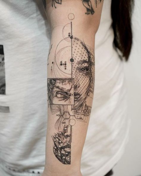 60+ Etching Forearm Tattoo Design Ideas #tattoo #tattoostyle #tattooideas