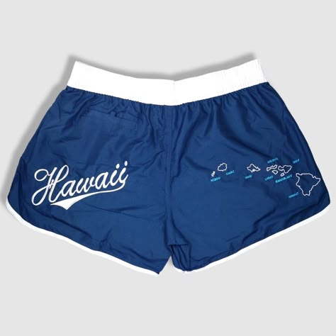 Women's Shorts/ Swim Trunks - Hawaii - Navy Blue/Teal – Sparkle Swimwear Swimwear With Shorts, Surfer Shorts, Holiday Wishlist, Hawaii Outfits, Swim Shorts Women, Summer Shopping, Basketball Clothes, Cute Lazy Day Outfits, Gift Business