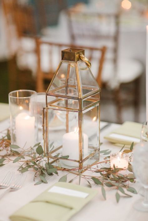 Spring Backyard Wedding, Rose Gold Candle Holder, Spring Backyard, Floating Centerpieces, Hanging Centerpiece, Lantern Centerpiece Wedding, Reception Tablescapes, Gold Lanterns, Lantern Centerpieces