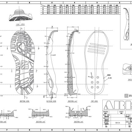 How Shoe Outsole Tooling is Made - How Shoes are Made: The Sneaker Factory Shoes Product Design, Shoe Technical Drawing, Outsole Design Sketch, Shoe Design Template, Shose Design, Sketch Shoes, Shoe Graphic, Shoe Sketch, Sneakers Sketch