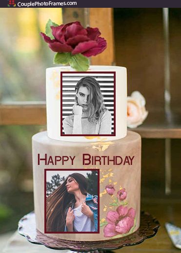 Magical Birthday Wishes with Dual Photo - Couple Photo Frames Magical Birthday Wishes, Dual Photo Frame, Dual Photo, Cake Frame, Online Photo Frames, Birthday Cake With Photo, Frozen Birthday Cake, Magical Birthday, Cards Easy