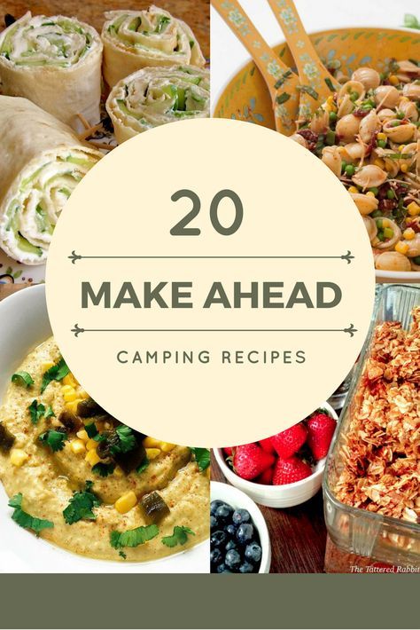 Make Ahead Meals save tons of time and these Camping Recipes are a perfect solution for your upcoming trip! Use our top 20 Make Ahead Meals for Camping! Glamping Meal Ideas, Recipes For Camping Make Ahead, Easy Snacks For Camping, Easy Camp Meals Make Ahead, Chicken Camping Meals, Camping Salads Make Ahead, Salads For Camping, Meals For Traveling, Easy Camping Dinner Ideas