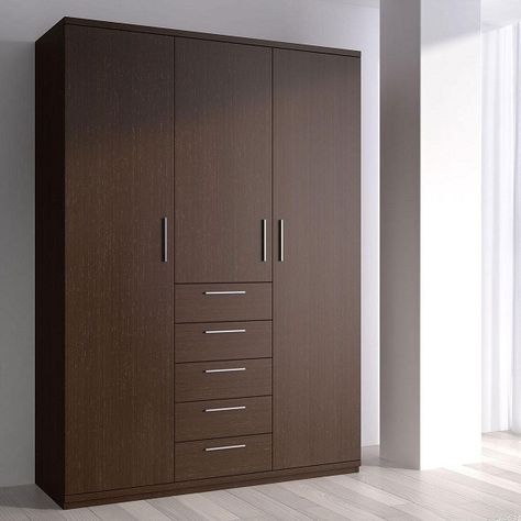 Fancy Modern Wardrobe Hpd432 - Free Standing Wardrobes - Al Habib Panel Doors 3 Door Wardrobe Design, Bedroom Wardrobe Cabinet, Wardrobe Inside Design, Wooden Cupboard Design, Wooden Wardrobe Design, Wardrobe Design Modern, Almirah Designs, Upcycled Ideas, Wooden Closet