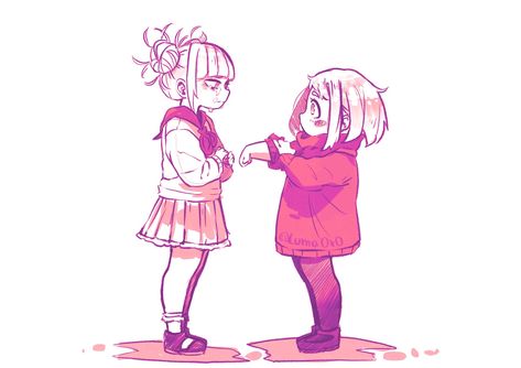 @ teafeebun | #himikotoga #himiko #toga #ochacouraraka #ochaco #uraka #bnha Ochaco X Toga Fanart, Ochaco Fanart, Togachako Fanart, Toga And Ochako, Doomed Yuri, Your Name Anime, Action Pose Reference, Toga Himiko, Ochako Uraraka