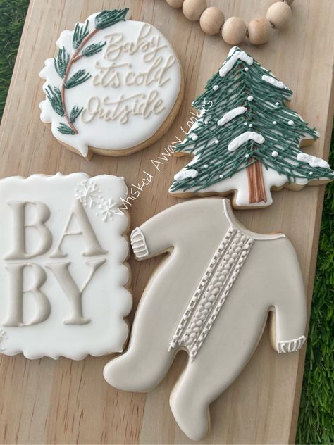 Baby It's Cold Outside Cookies, January Baby Boy Shower Ideas, Cookies And Cocoa Baby Shower Ideas, It’s Cold Outside Baby Shower Cake, Baby Shower Themes For Boys Winter, Baby Its Cold Outside Baby Shower Food, Winter Shower Ideas, Baby It’s Cold Outside Cake, Boy Baby Shower Ideas Winter