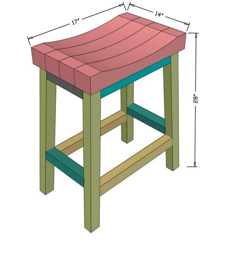 How to Build a DIY Bar Stool - Free Plans - TheDIYPlan Stool Diy Wooden, Diy Wooden Bar, Bar Stool Plans, Diy Bar Stool, Diy Wood Bar, Wooden Stools Diy, Stool Plans, Stool Woodworking Plans, Diy Bar Stools