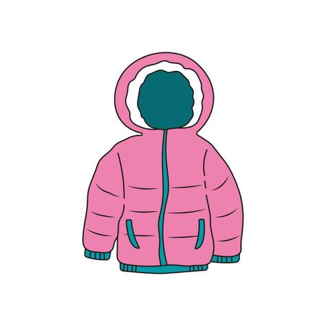 Winter Coat Drawing, Cartoon Coat, Cold Jacket, Winter Drawings, English Projects, Drawing Cartoon, Cute Jackets, Cartoon Pics, Children Illustration