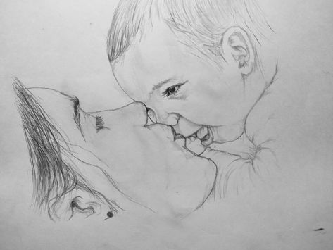 @SMART_Art Mother's Day Sketch, Baby Sketch, Sketches Of Love, Mother Love, Baby Mom, Mom Love, Smart Art, Mothers Day Special, Portrait Sketches