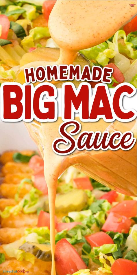 Home Made Mac Sauce, Big Mac Burger Sauce, Homemade Mac Sauce, Big Mac Recipe Homemade, Bigmac Sauce Easy, How To Make Big Mac Sauce, Homemade Big Mac Burgers, Big Boy Sauce Recipe, Easy Big Mac Sauce