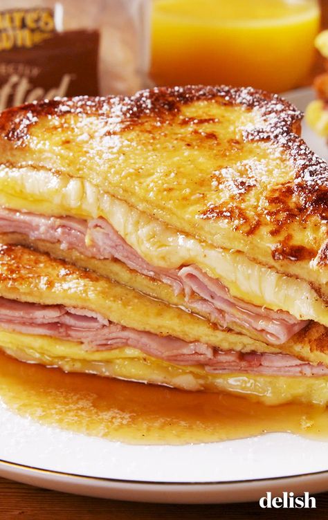 French Toast Recipe Casserole, Casserole French Toast, Recipe With Heavy Cream, Sandwiches Breakfast, French Toast Sandwich, Recipe Casserole, French Toast Casserole Easy, Stuffed French Toast Cream Cheese, Breakfast Sandwich Recipes