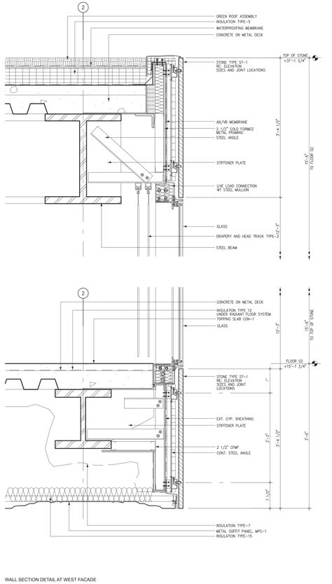 OMA - Office of Metropolitan Architecture, Iwan Baan · Milstein Hall Section Detail Architecture, Steel Facade Architecture, Steel Structure Architecture, Milstein Hall, Section Drawing Architecture, Architecture Section, Technical Architecture, Iwan Baan, Construction Details Architecture