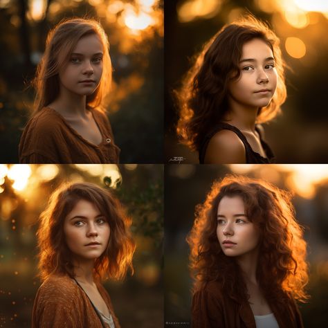 Golden Hour Shoot Photography, Golden Hour Lighting Reference, Golden Light Photography, Portrait Golden Hour, Natural Lighting Photography, Sunset Lighting Reference, Daylight Portrait, Color Grading Photoshop, Post Reference