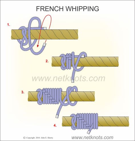 French Whipping Camping Knots, Walking Staff, Hiking Staff, Knots Guide, Paracord Diy, Paracord Knots, Knots Diy, Wooden Walking Sticks, A Staff