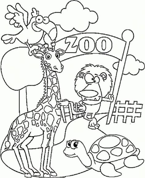 Fun Zoo coloring pages for your little one. They're free and easy to print. The collection is varied for different skill levels. Pin it. #freeprintables #coloringpages #zoo #animals Zoo Animals For Kids, Zoo Animals Preschool, Cartoon Zoo Animals, Zoo Drawing, Zebra Coloring Pages, Zoo Coloring Pages, Zoo Animal Coloring Pages, Zoo Pictures, Animals Coloring Pages