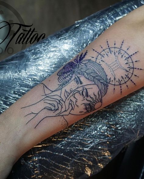 Gemini Warrior Tattoo, Gemini Shoulder Tattoos For Women, Simple Gemini Tattoo Ideas, Arm Tattoos For Women Gemini, Gemini Card Tattoo, Gemini Women Tattoo, Gemini Tattoo Thigh, Gemini Inspired Tattoos For Women, Feminine Gemini Tattoo