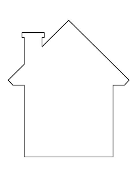 House pattern. Use the printable outline for crafts, creating stencils, scrapbooking, and more. Free PDF template to download and print at http://patternuniverse.com/download/house-pattern/ Decoration Creche, Paper House Template, House Outline, House Pattern, House Template, New Home Cards, Applique Templates, House Of Cards, Applique Patterns