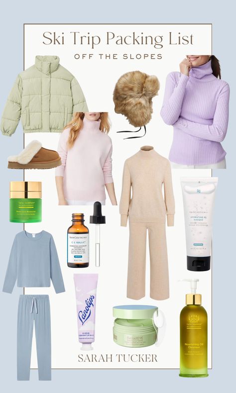 Ski Trip Packing List: How to Pack for a Ski Vacation Ski Trip Packing List, Ski Trip Packing, Ski Trip Outfit, Sarah Tucker, Trip Packing List, Family Ski Trip, Trip Packing, Snow Trip, Ski Vacation