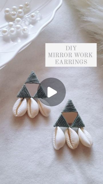 Mirror Earrings Handmade, Instagram Diy, Diy Mirror, Shell Earrings, Handmade With Love, Diy Earrings, Diy Jewelry, With Love, Shells