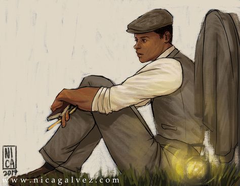 The Diviners by Libba Bray | Artist: Nica Galvez | Character: Memphis Campbell The Diviners Libba Bray, Libba Bray, Ya Novels, Nerd Girl, Character Designs, Art Blog, Harry Potter, Character Design, Male Sketch