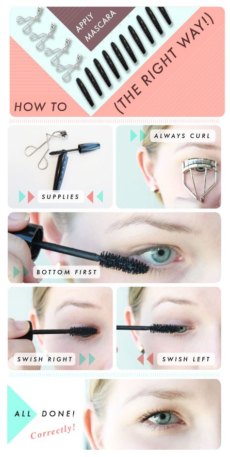 Mascara is one of the most basic (but important!) tools in our makeup arsenal, so it's easy to think we're pros when it comes to applying it to our lashes - but you might be missing some key steps in the application process! Makeup Hacks Mascara, Eyelashes Grow, Mascara Hacks, Eyelash Comb, Apply Mascara, Make Up Inspiration, Mascara Makeup, Mascara Tips, Makeup Tricks