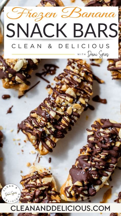 Frozen Banana Snack Bars, Banana Meal Prep, Frozen Banana Bark, Frozen Snack Ideas, No Bake Desserts Healthy, Healthy Snacks With Bananas, Banana Snack Ideas, Healthy Frozen Snacks, Pudding Banana Bread