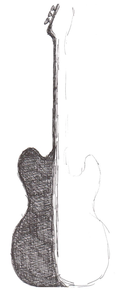 Half Guitar Drawing, Guitar Sketch, Guitar Drawing, Pencil Techniques, Telecaster Guitar, Piano Key, Colored Pencil Techniques, Musical Instrument, Pen Drawing