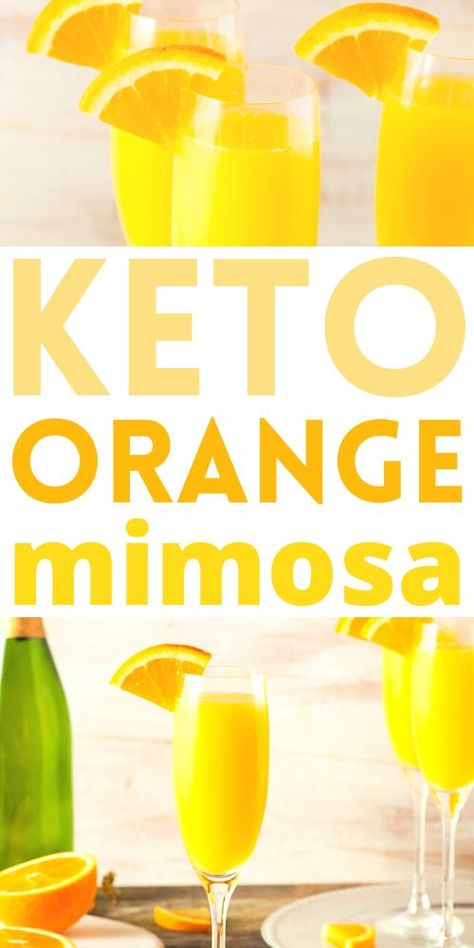 Non Alcoholic Mimosa, Best Mimosa Recipe, Orange Mimosa, Gluten Free Drinks, Mimosa Cocktail, Low Carb Cocktails, Keto Cocktails, Mimosa Recipe, Prosecco Cocktails