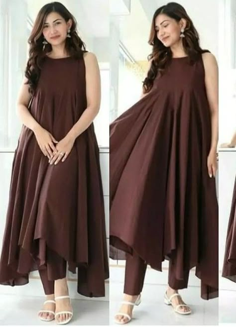 Frock Designs For Women, Cotton Dress Pattern, Simple Frock Design, Gown Party Wear, Simple Frocks, Kurta Pant Set, Simple Gowns, Simple Kurti Designs, Stitching Dresses