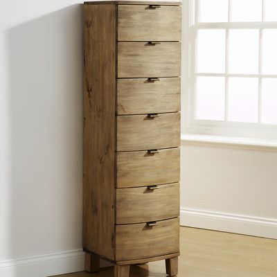 Mountrose Olivia Bow Curved 7 Drawer Tallboy Chest | Wayfair UK 147x40x40 £286.99 Tall Narrow Dresser, Narrow Chest Of Drawers, Narrow Dresser, Ikea Hemnes Dresser, Hemnes Dresser, Easter Dresses For Toddlers, Dresser Furniture, Ikea Hemnes, Shabby Chic Dresser