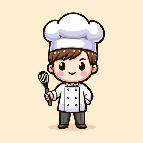 Arifinzainal1728 | Freepik Cute Chef Cartoon, Chef Drawing, Baker Cartoon, Chef Vector, Chef Cartoon, Cartoon Chef, Chef Logo, Kitchen Walls, Game Dev