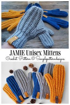 JAMIE Unisex Mittens Crochet Patterns Fingerless Mittens Pattern, Crochet Mitts, Crochet Mittens Free Pattern, Crochet Wrist Warmers, Crochet Mittens Pattern, Crochet Bracelet Pattern, Crochet Leg Warmers, Glove Pattern, Crochet Gloves Pattern